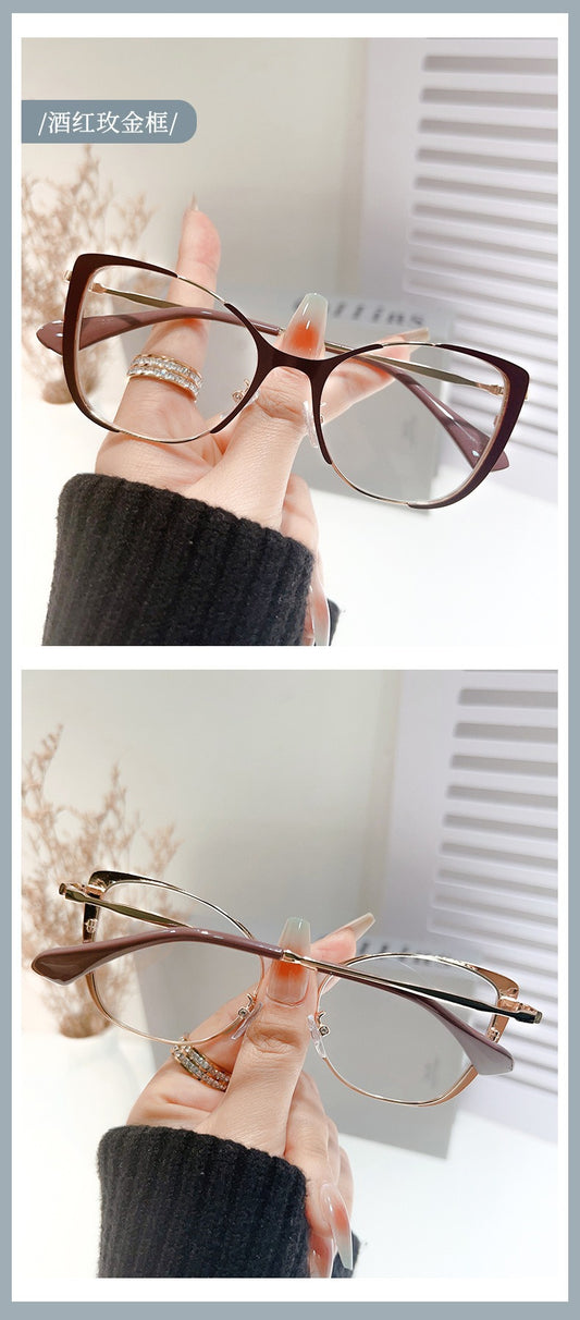 Cross-border fashion anti-blue color-changing glasses European and American