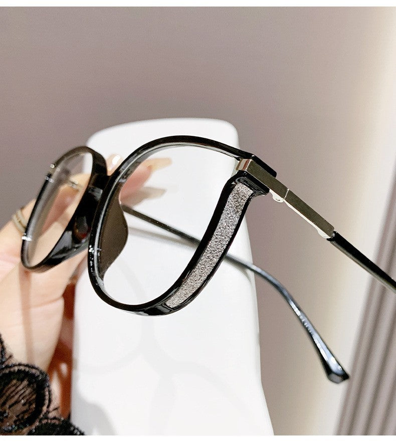 Photochromic Fashion Cross-border Bright Border Blue Light Glasses Women's