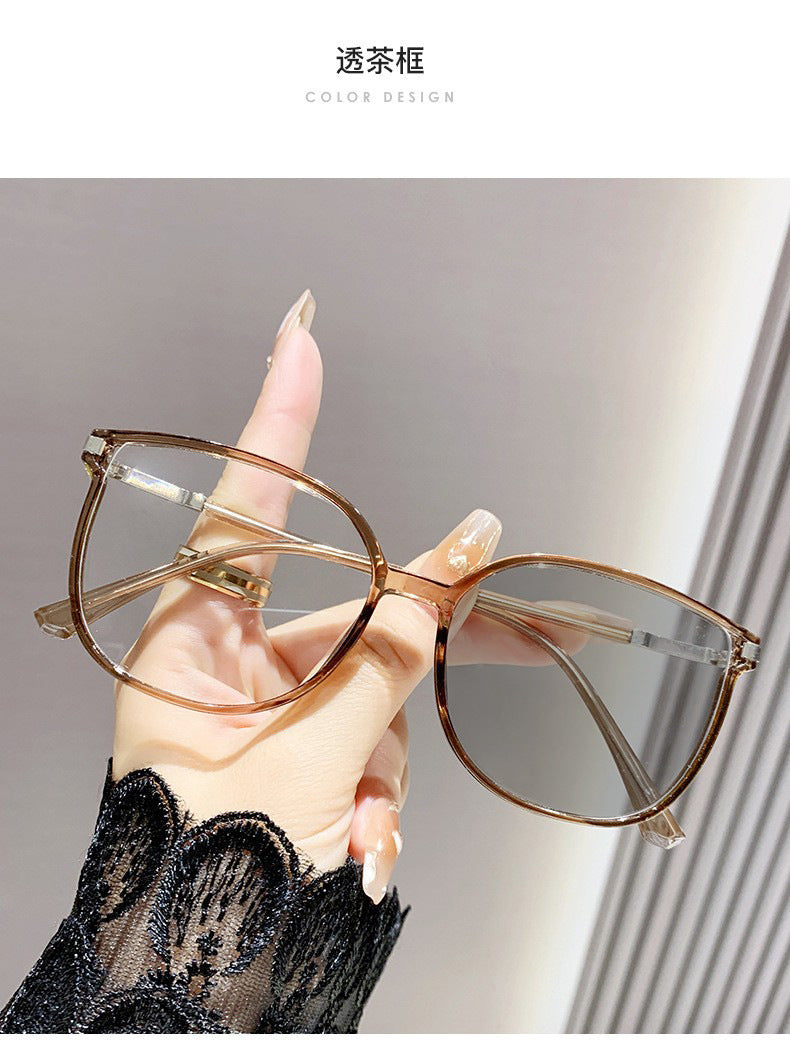 Photochromic Fashion Cross-border Bright Border Blue Light Glasses Women's