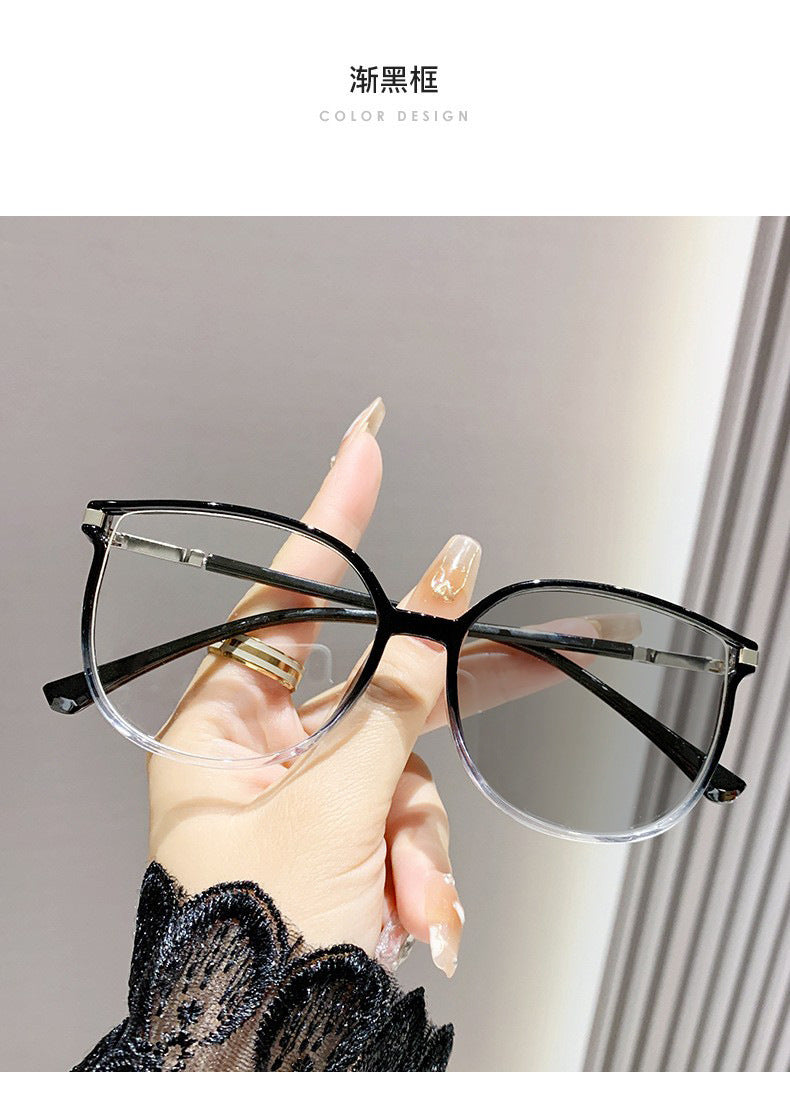 Photochromic Fashion Cross-border Bright Border Blue Light Glasses Women's