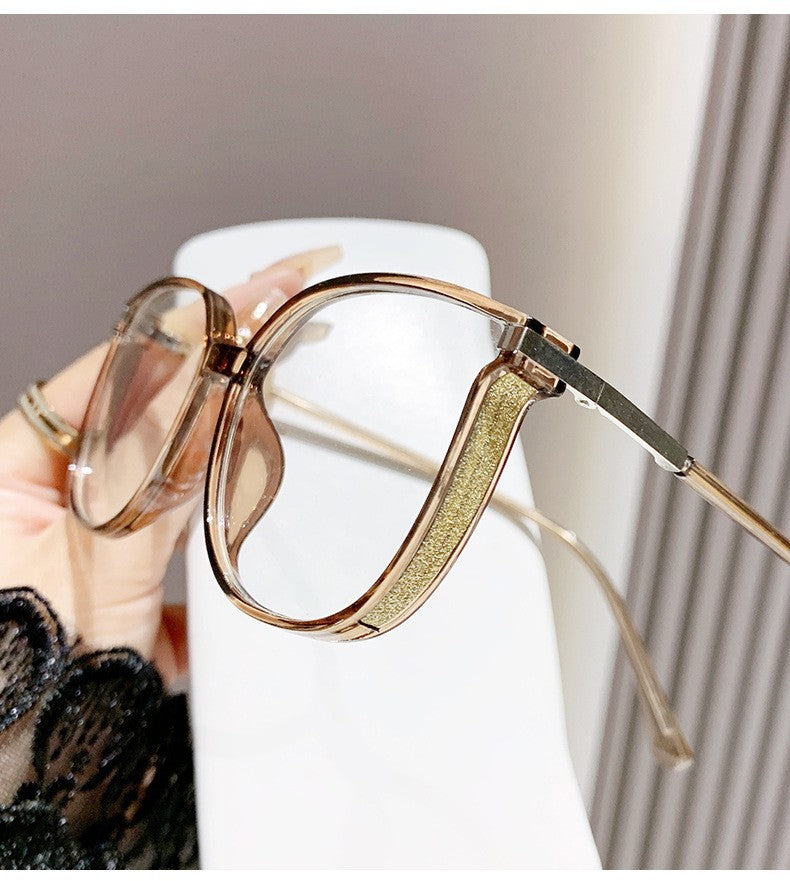 Photochromic Fashion Cross-border Bright Border Blue Light Glasses Women's