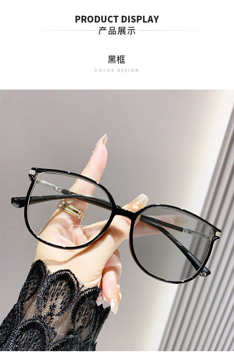 Photochromic Fashion Cross-border Bright Border Blue Light Glasses Women's