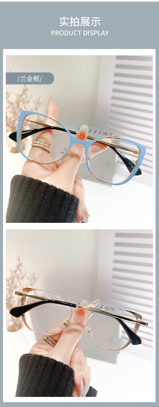 Cross-border fashion anti-blue color-changing glasses European and American