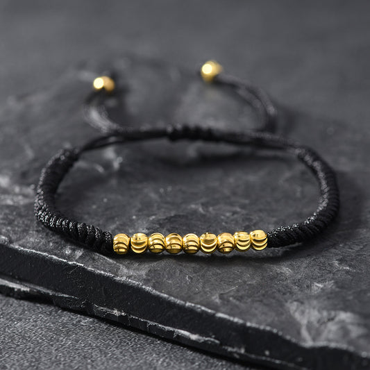 Cross-Border Niche Simple Original Design Bracelet Copper Bead String Adjustable