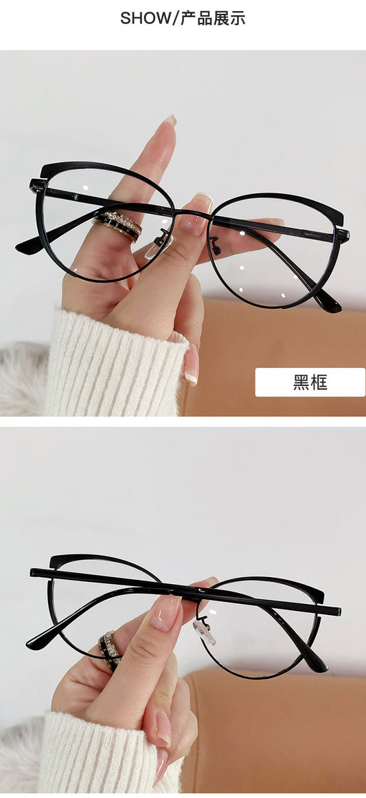 Frame glasses
New European and American Glasses Metal Round Color-Changing Anti-Blue Light